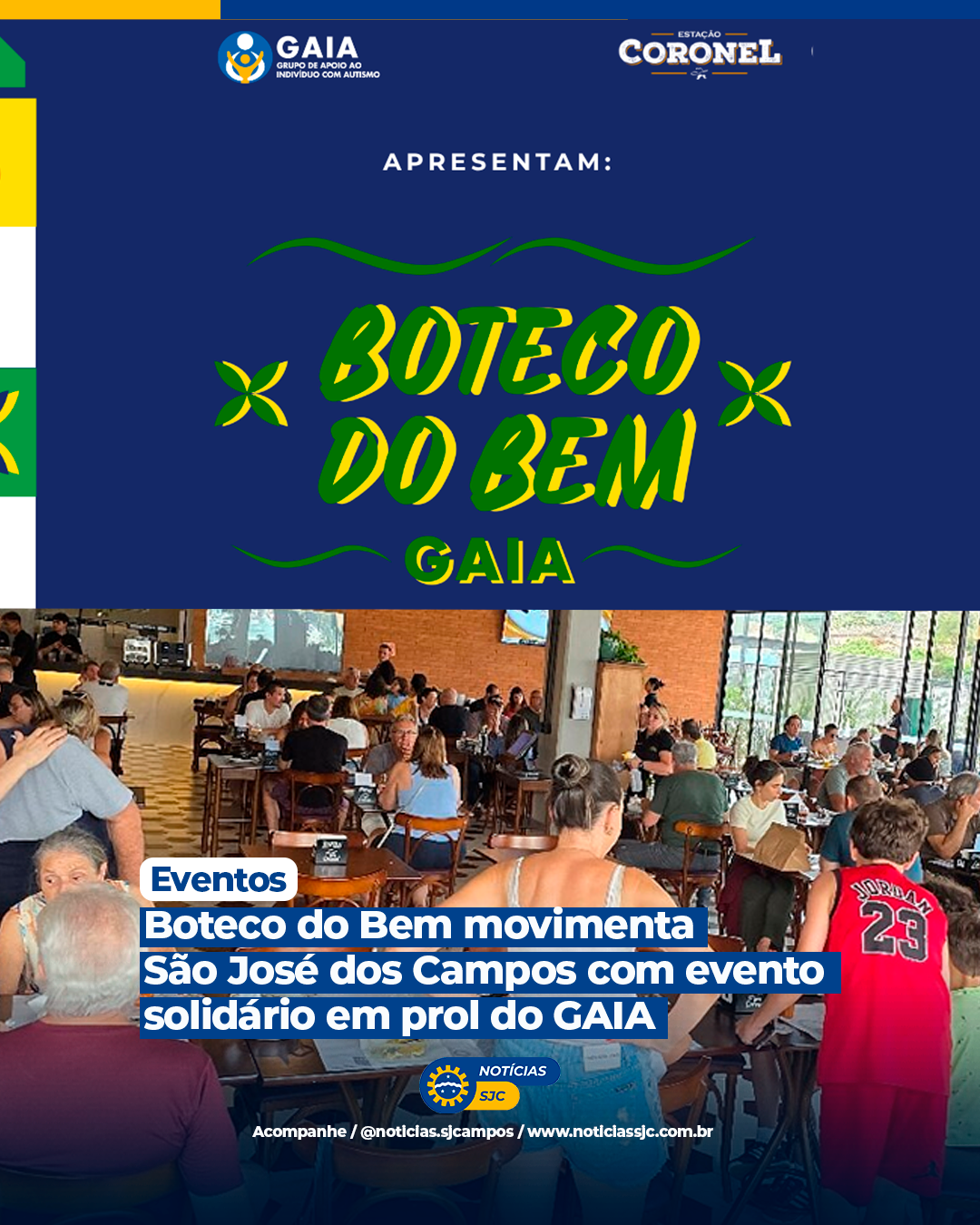 Boteco do Bem movimenta São José dos Campos com evento solidário em prol do GAIA