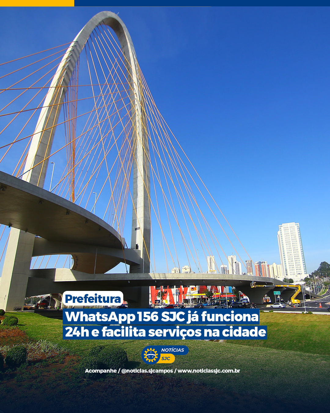 WhatsApp 156 SJC já funciona 24h e facilita serviços na cidade