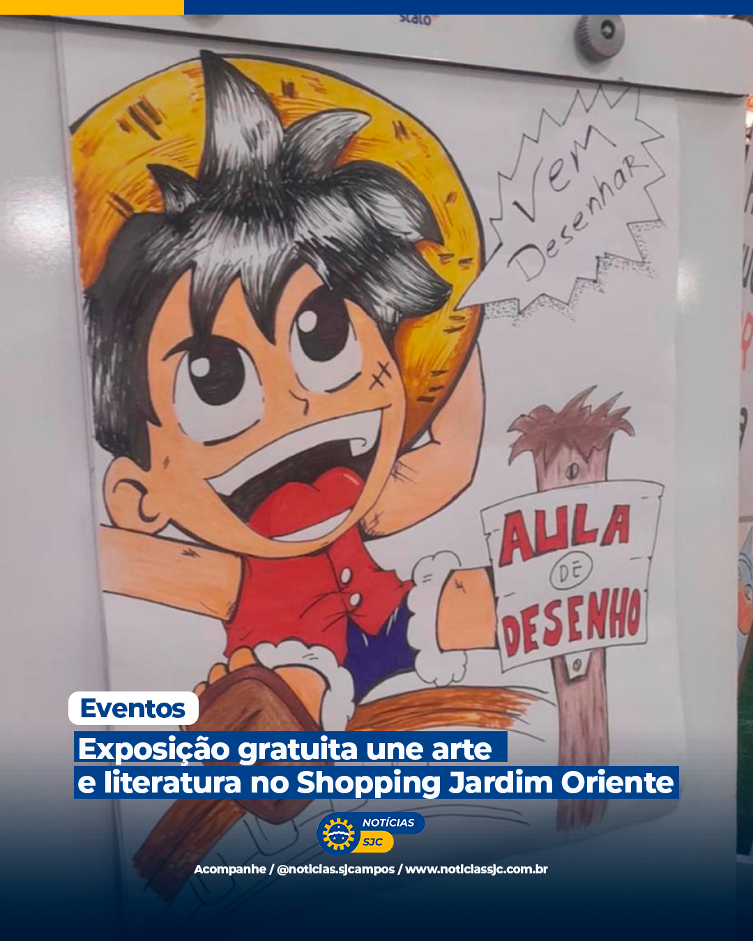Exposição gratuita une arte e literatura no Shopping Jardim Oriente