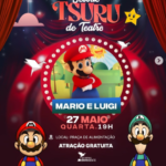 Mario e Luigi invadem shopping Jardim Oriente com teatro gratuito para famílias