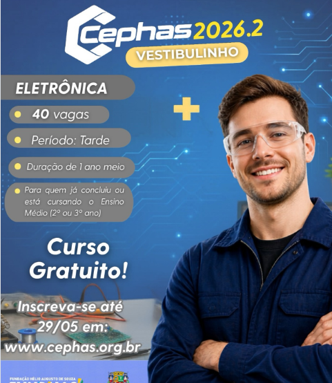 Cephas abre vagas para curso gratuito de Eletrônica em São José