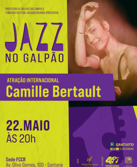 Atração internacional de jazz, Camille Bertault faz show gratuito em São José