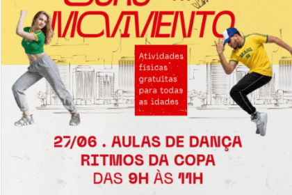 Tsuru em Movimento promove aula gratuita de dança com ritmos da Copa neste sábado no Shopping Jardim Oriente