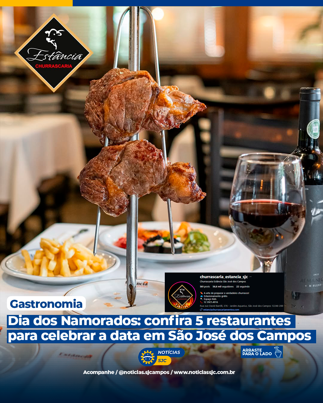 Dia dos Namorados: confira 5 restaurantes para celebrar a data em São José dos Campos