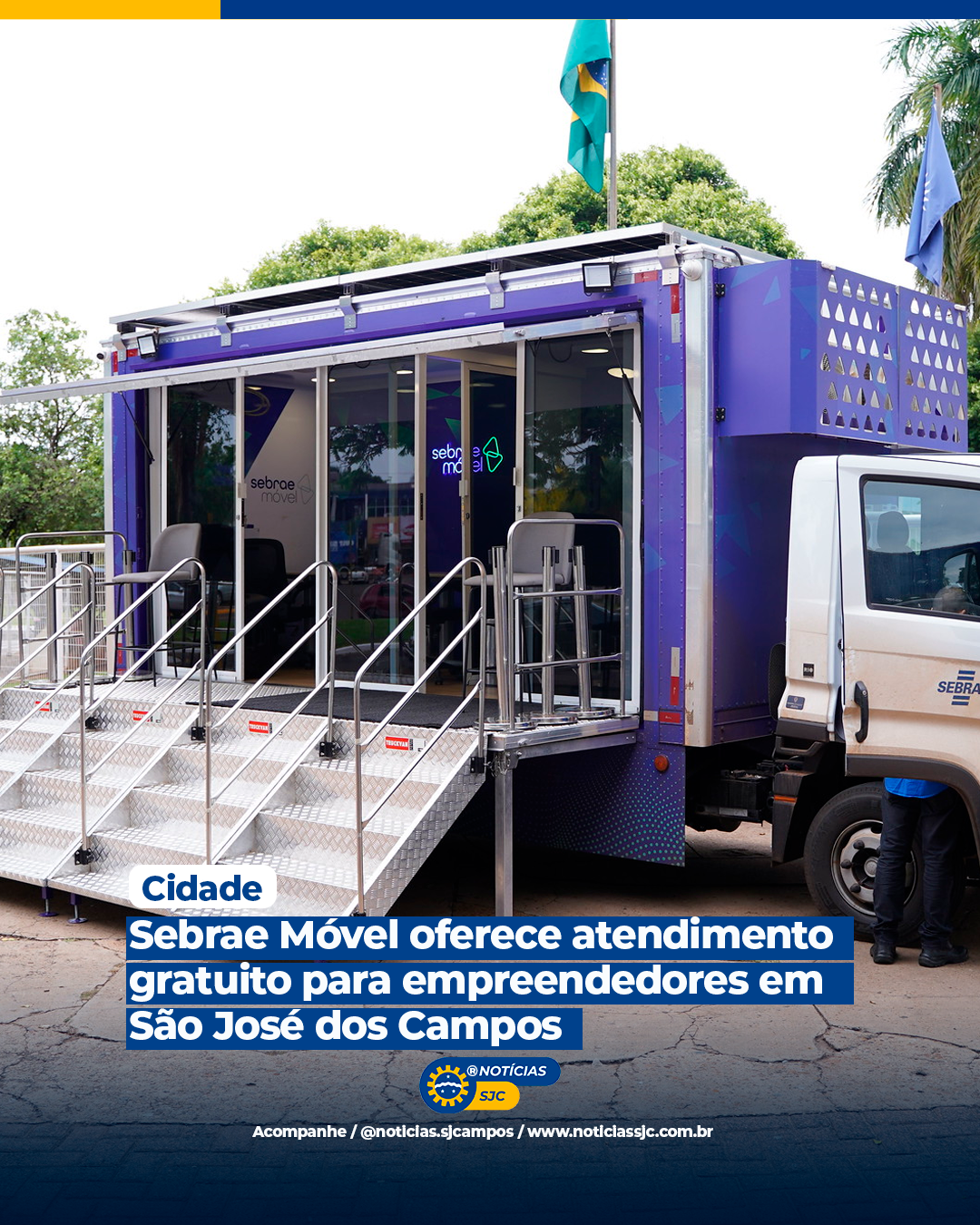 Sebrae Móvel oferece atendimento gratuito para empreendedores em São José dos Campos