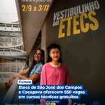 Etecs de São José dos Campos e Caçapava oferecem 550 vagas em cursos técnicos gratuitos